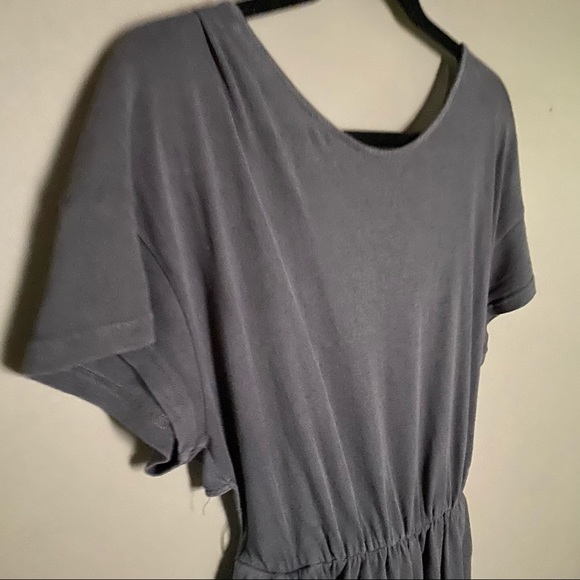 Free People Romper tie open back grey gauzy light weight extra small - Picture 4 of 7